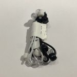 10 COLETEROS, color blanco, negro y transparente, 7cm