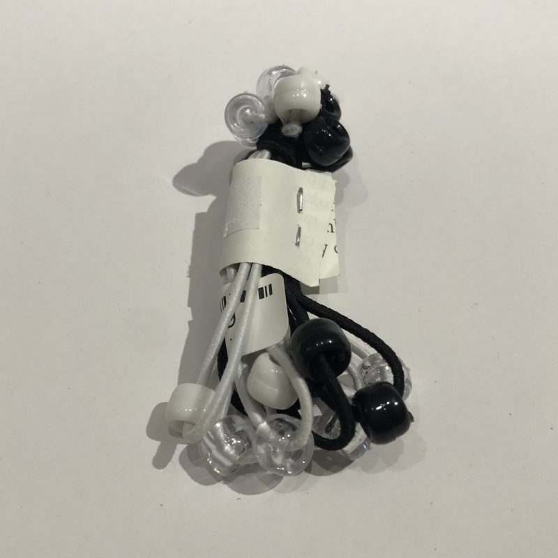 10 COLETEROS, color blanco, negro y transparente, 7cm