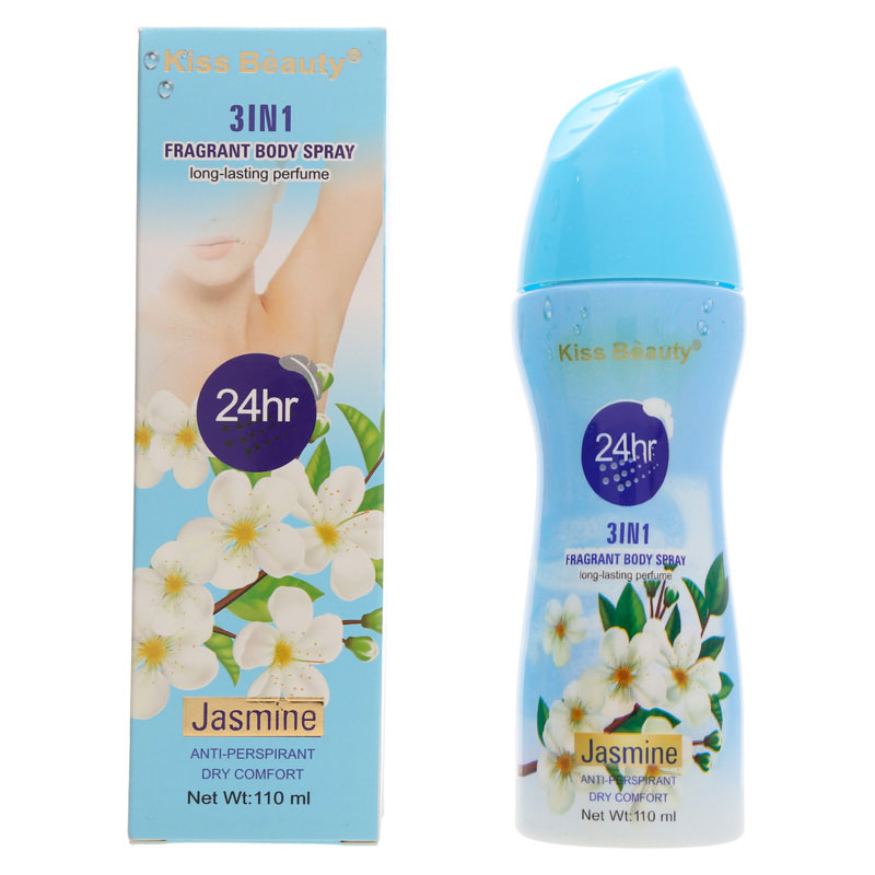 JASMINE, fragrant body spray, 3 in 1, KISS BEAUTY