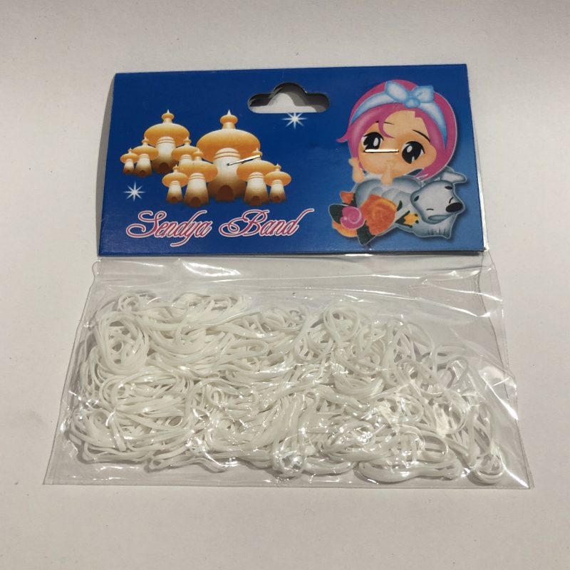Liga de latex en bolsa con 150pz, blanco