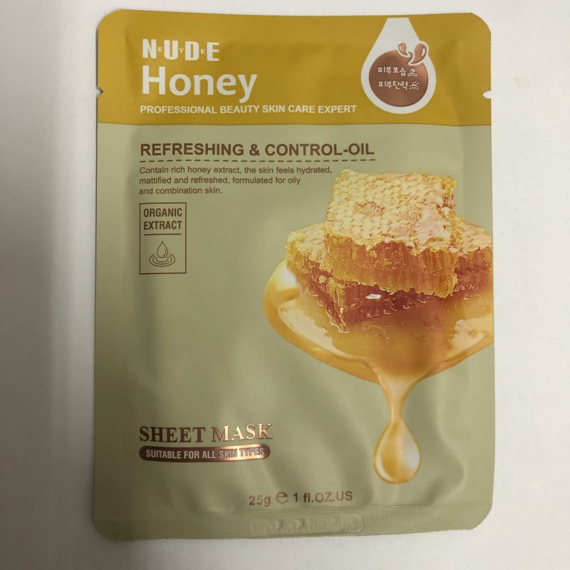 HONEY, sheet mask, NUDENEW, 25g